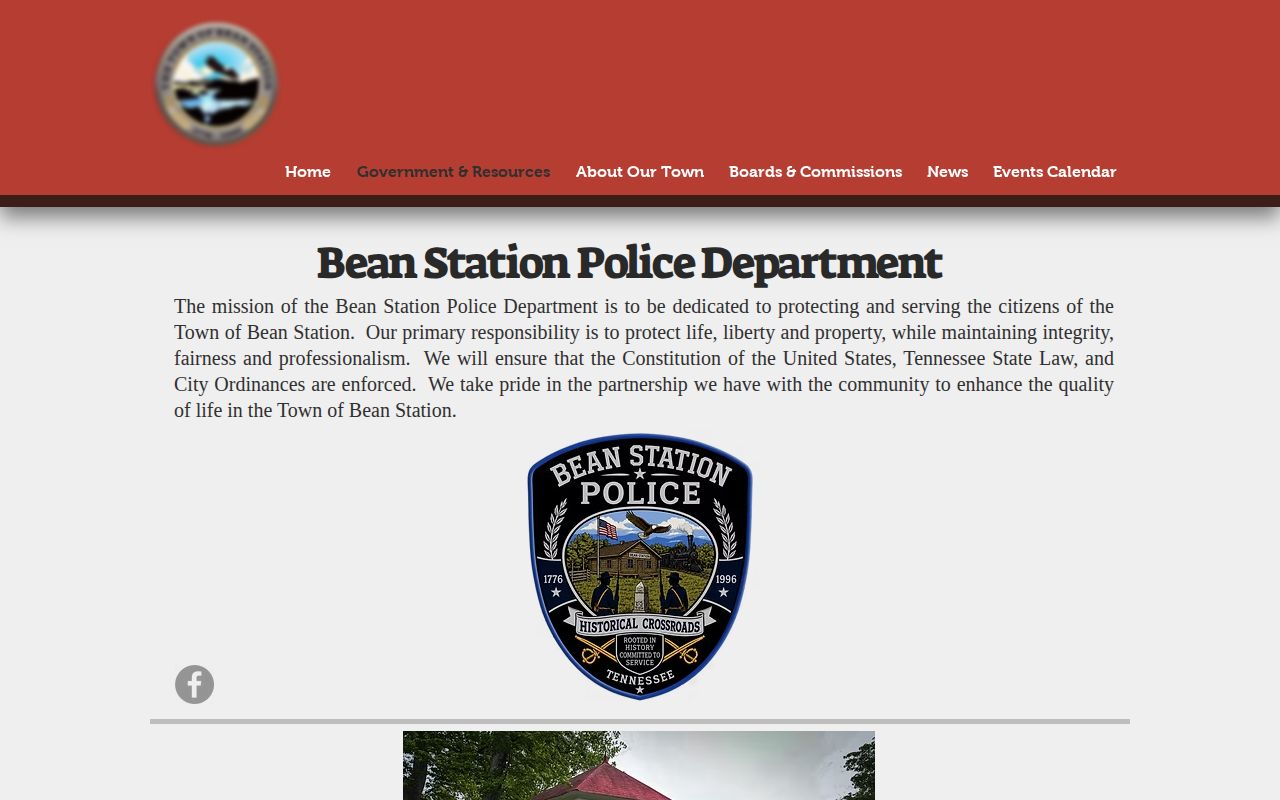 Grainger County Bean Station Police Department arrest-record contact source